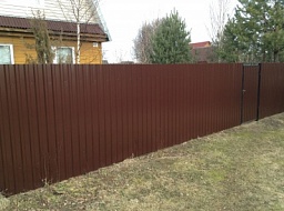Забор из профнастила с полимерным покрытием, высота - 1,5 м Новосибирск