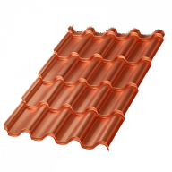 Металлочерепица МП Монтерроса-X (AGNETA-03-Copper\Copper-0.5) по низкой цене