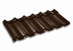 Металлочерепица Ламонтерра Х (Супермонтеррей) | Pe 0.4.Шоколад по низкой цене